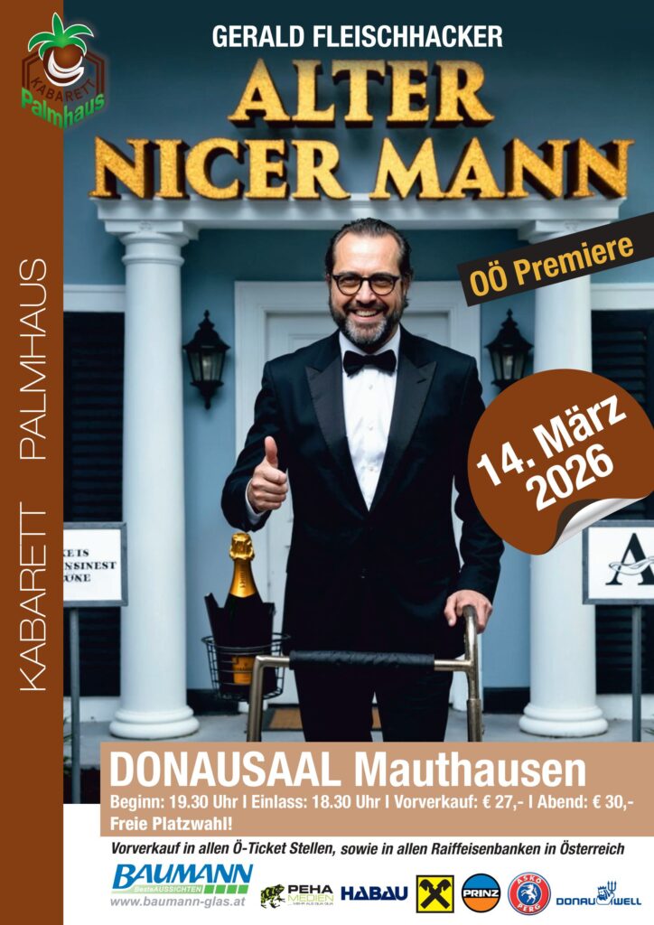 OÖ-Premiere im Donausaal Mauthausen – Gerald Fleischhacker live erleben