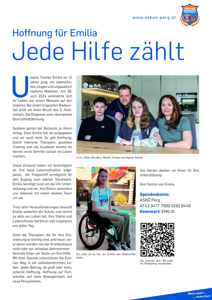 Hoffnung für Emilia – jede Hilfe zählt!